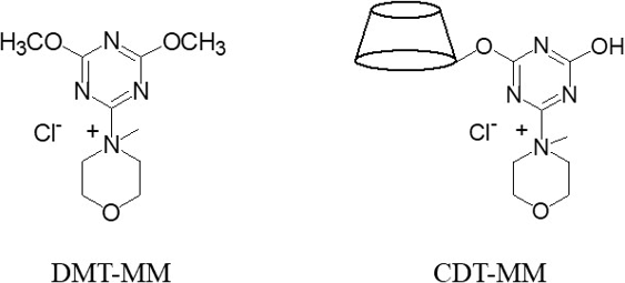 図1. DMT-MMとCDT-MMの化学構造