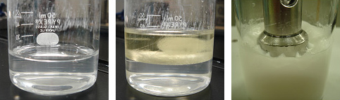 Picture 1. Making α-CD-Triolein emulsion