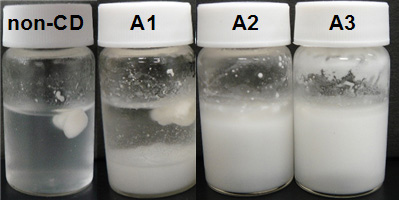 Fig. 6. Appearance of TG and α-CD mixture