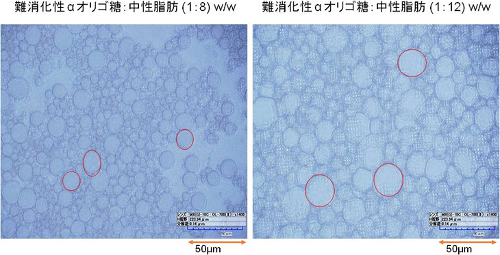 図5. 難消化性αオリゴ糖による中性脂肪乳化作用