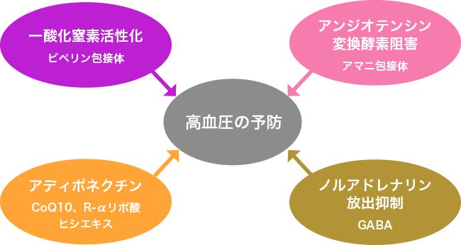 図1. 高血圧の予防のためのトッピング成分